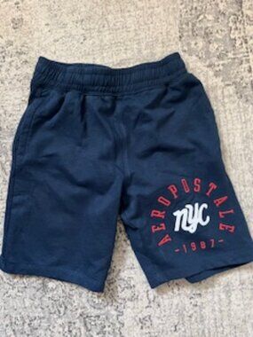 🧡3/15 aeropostale kids nyc Navy Shorts Boys M 10-12